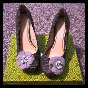 Gianni Bini brown/oatmeal pumps